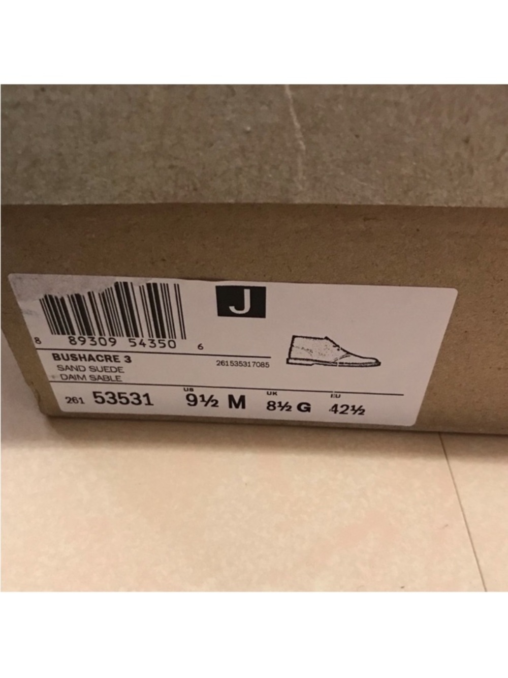 New Clark’s Bushacre Men's Brown Leather Chukka Boots / 9.5 - Picture 3 of 3